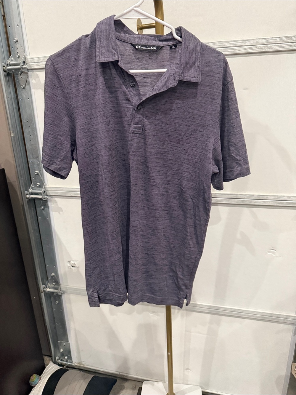 TravisMathew Heathered Purple Men's Polo
